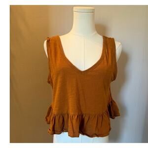 Wild Fable Rust colored V Neck flowy tank top Medium